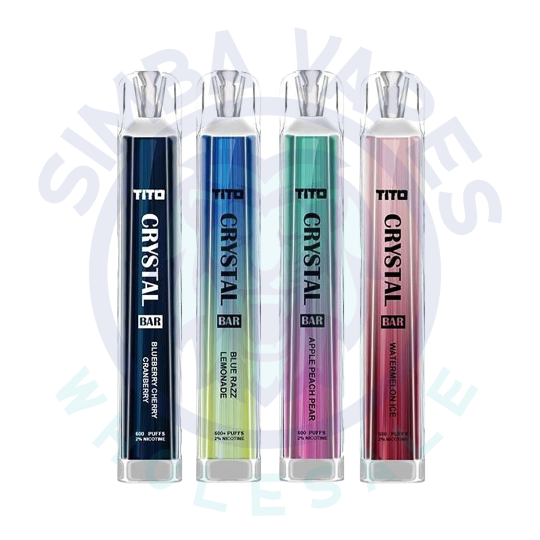 Tito Crystal Bar Vape Pen 600 Puffs (Pack of 10)