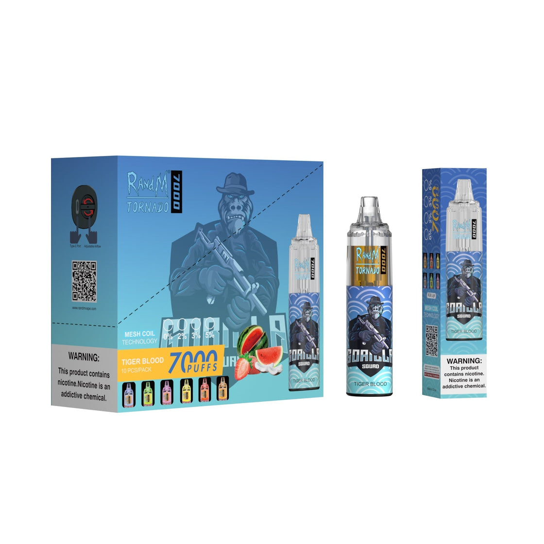 RAndM Tornado 7000 Puffs Disposable Vape (Pack of 10)