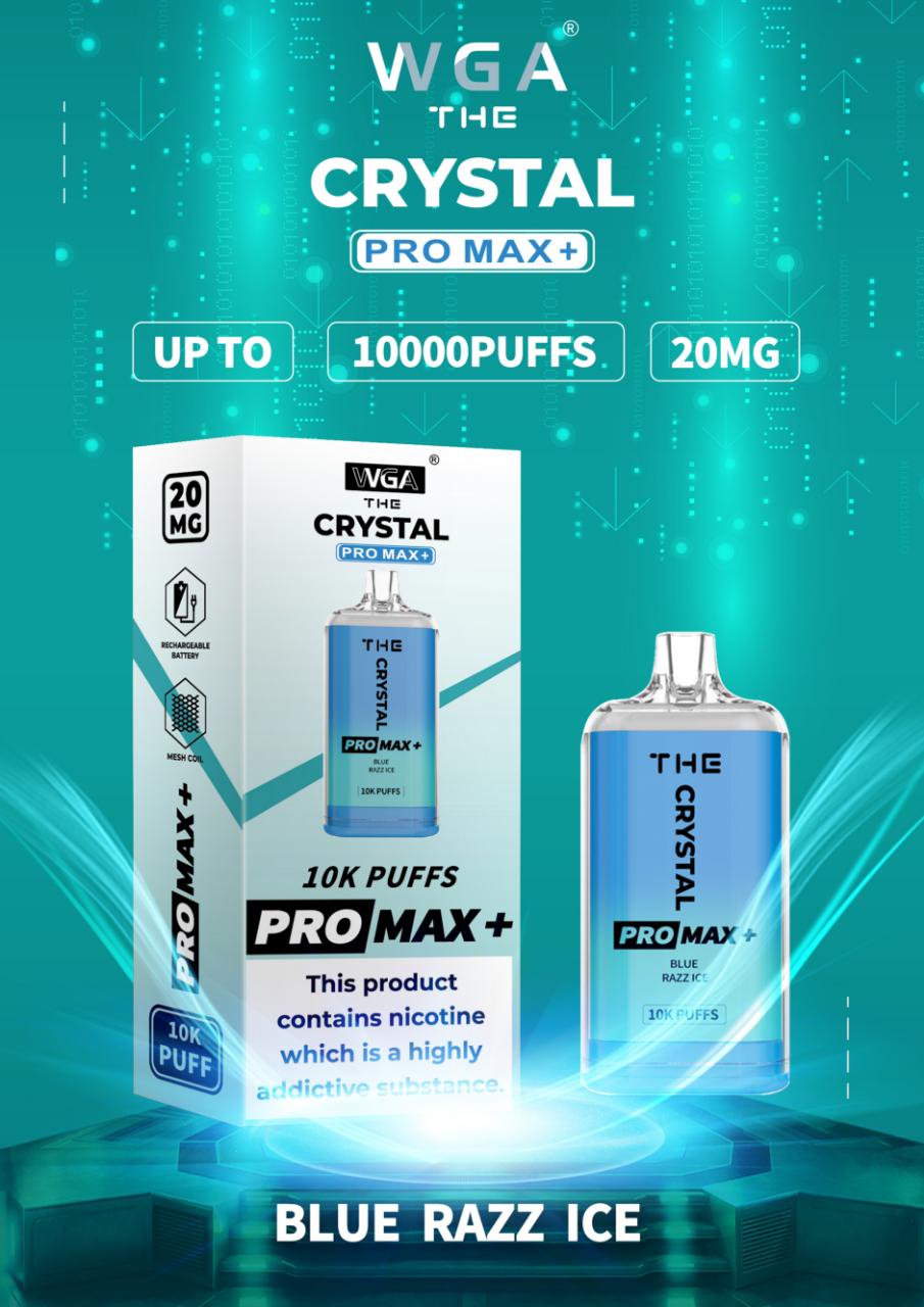 The Crystal Pro Max + 10000 Disposable Vape Pod (Pack of 10)