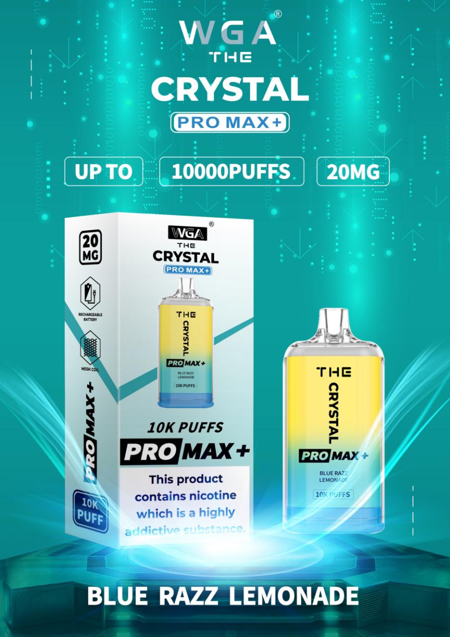 The Crystal Pro Max + 10000 Disposable Vape Pod (Pack of 10)