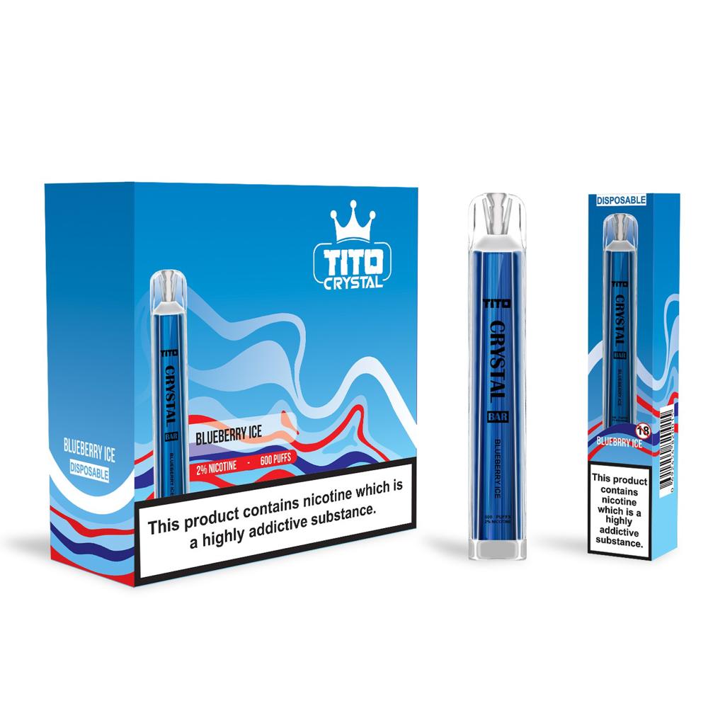 Tito Crystal Bar Vape Pen 600 Puffs (Pack of 10)