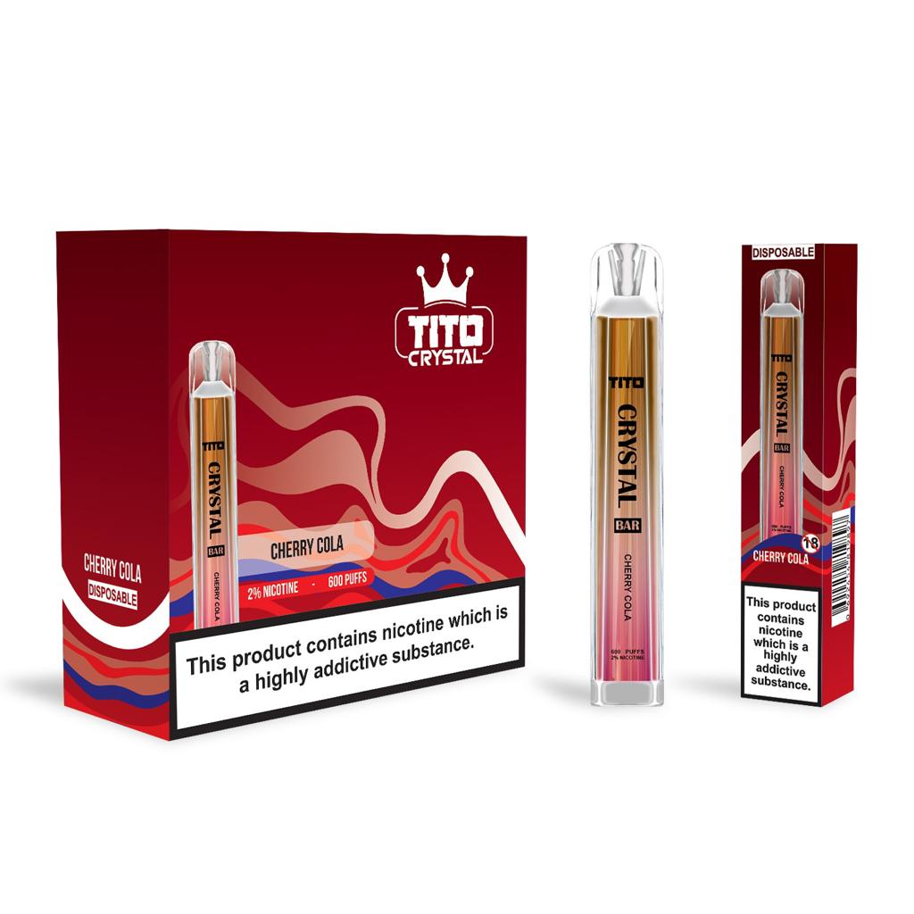 Tito Crystal Bar Vape Pen 600 Puffs (Pack of 10)