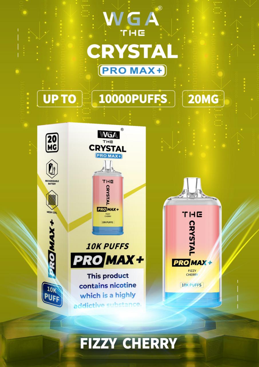 The Crystal Pro Max + 10000 Disposable Vape Pod (Pack of 10)