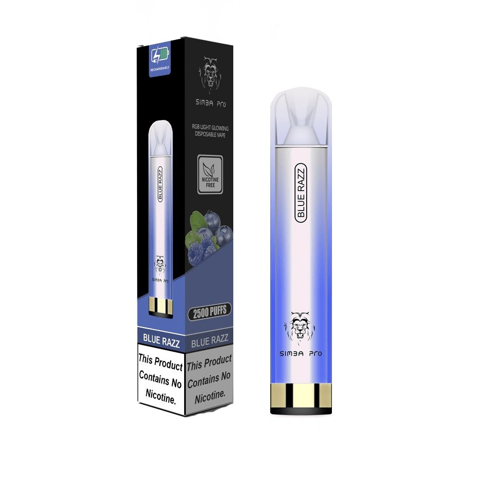 Simba Pro Vape 2500 Puffs Disposables Vapes With No Nicotine – Pack of 10 - #Simbavapes#