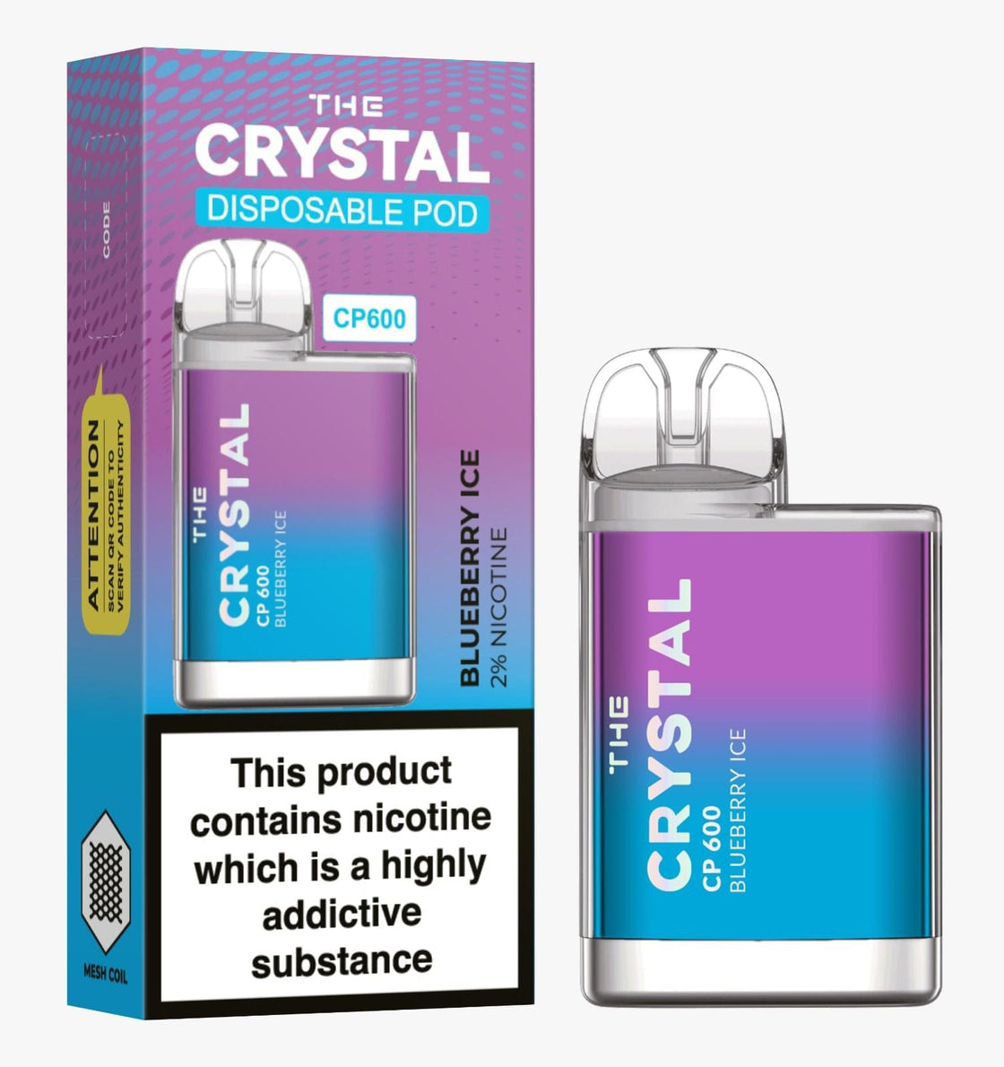 The Crystal CP600 Disposable Vape Puff Bar Box of 10 - #Simbavapes#