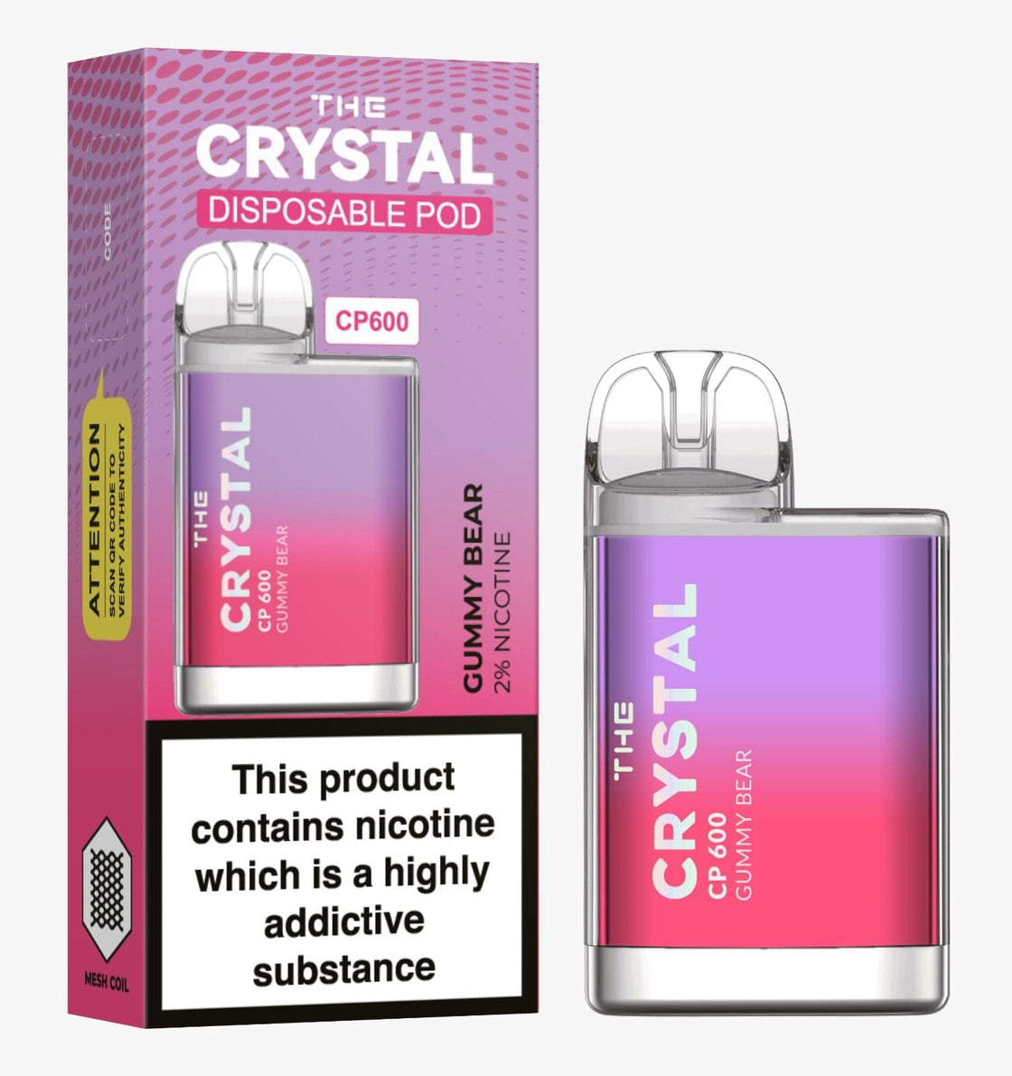 The Crystal CP600 Disposable Vape Puff Bar Box of 10 - #Simbavapes#